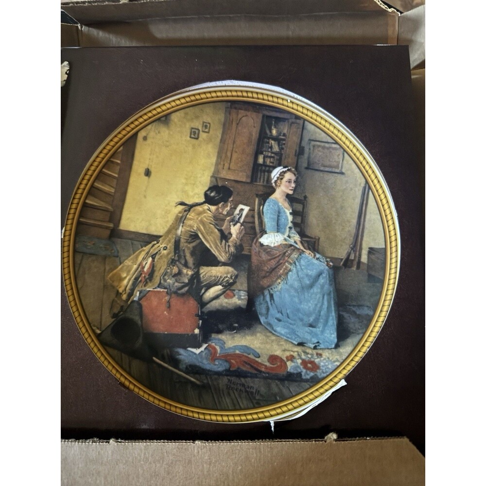 Norman Rockwell 1987 Collector Plate "Portrait for a Bridegroom" by Knowles